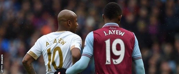 Andre Ayew (left) and Jordan Ayew