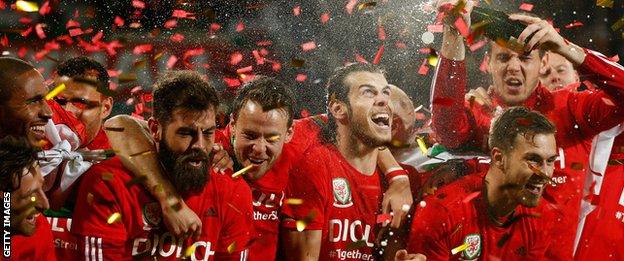 Wales celebrate