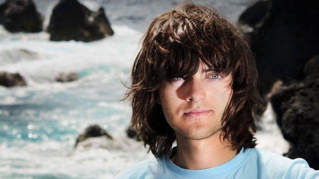 Boyan Slat in front of rough seas