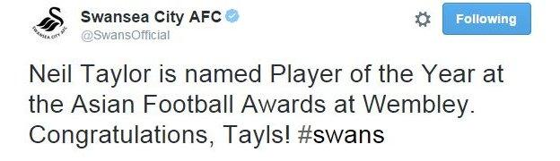 Swansea tweet