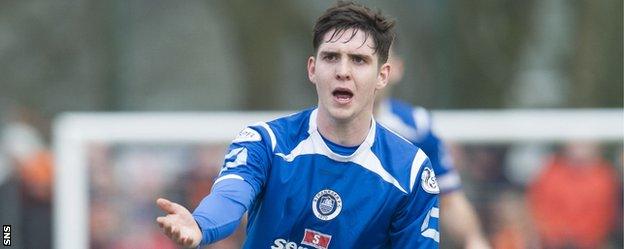 Jackson Longridge in action for Stranraer