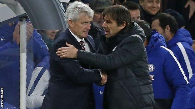 Mark Hughes and Antonio Conte