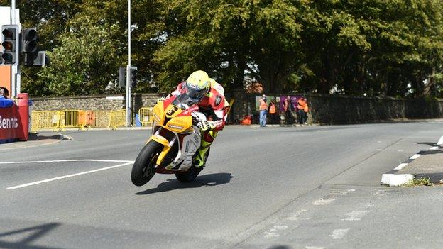 Nathan Harrison at the Manx Grand Prix