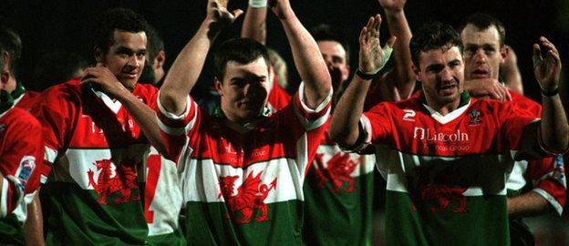 Wales applaud their fans