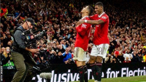 Cristiano Ronaldo and Marcus Rashford