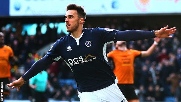 Millwall's Lee Gregory celebrates a goal