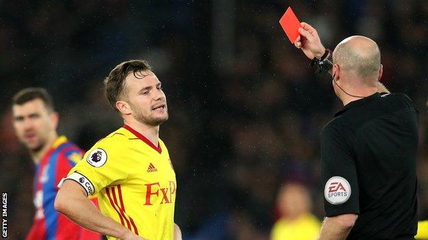 Tom Cleverley sent off