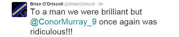 Brian O'Driscoll on Twitter