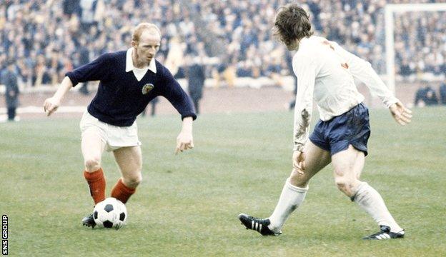 Jimmy Johnstone tormented England in the 1974 win at Hampden