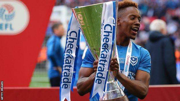 Jamal Lowe's memorable Wembley goal helped Portsmouth to Checkatrade Trophy glory againsy Sunderland in 2019