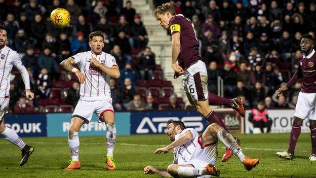 Hearts captain Christophe Berra