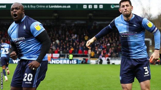 Adebayo Akinfenwa and Joe Jacobson