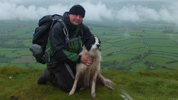 Jeremy Prescott and his dog Charlie