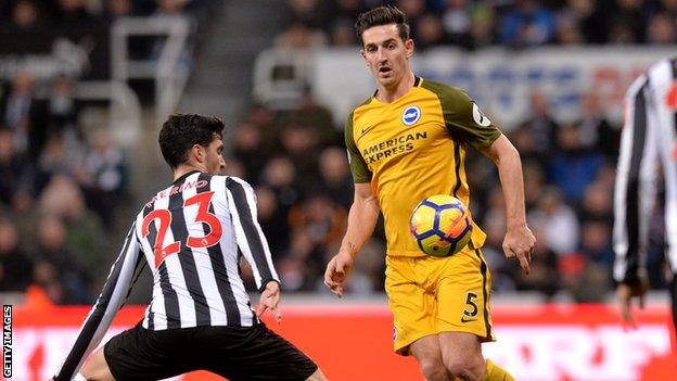 Brighton defender Lewis Dunk