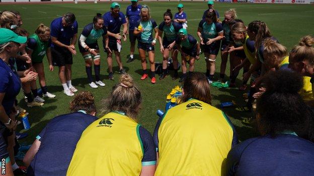 Ireland squad at Ecopa Stadium