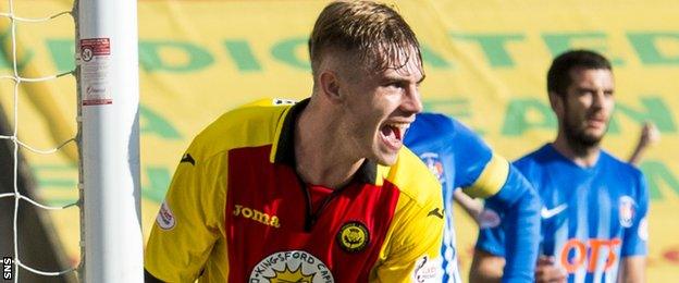 Partick Thistle's Liam Lindsay celebrates