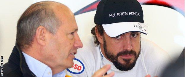 Ron Dennis and Fernando Alonso