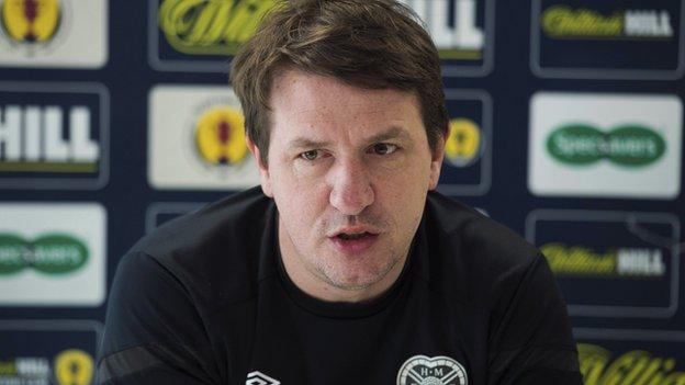 Hearts manager Daniel Stendel