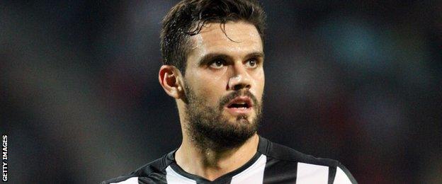 Alexandros Tziolis in action for PAOK Salonica