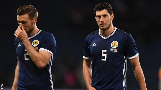 Scotland's Stephen O'Donnell and Scott McKenna