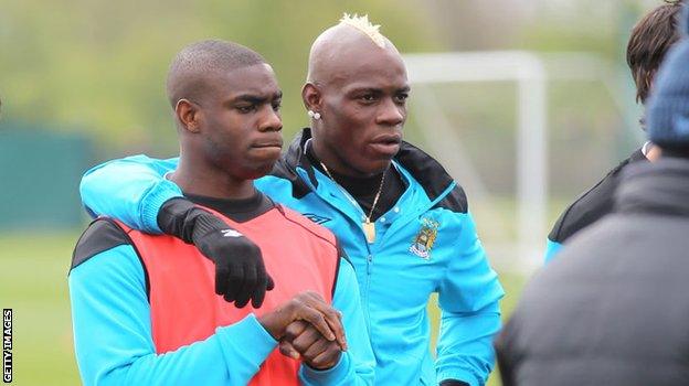 Micah Richards and Mario Balotelli