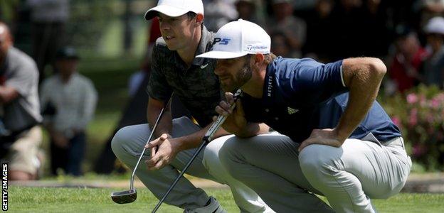 Rory McIlroy and Dustin Johnson