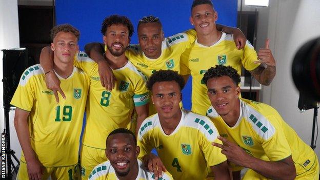 Team picture of Guyana football players