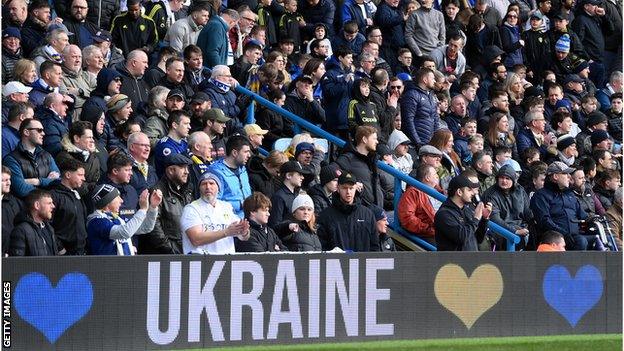 The advertising boards at Leeds