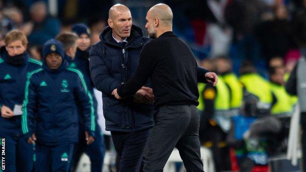 Pep Guardiola and Zinedine Zidane