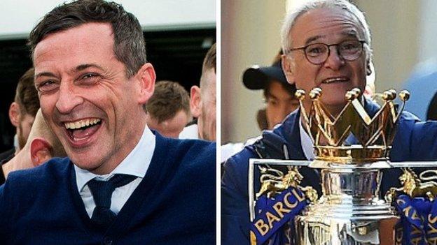 St Mirren manager Jack Ross and former Leicester boss Claudio Ranieri