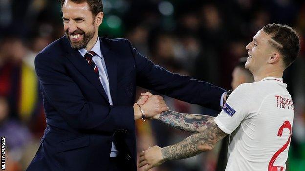 Gareth Southgate and Kieran Trippier