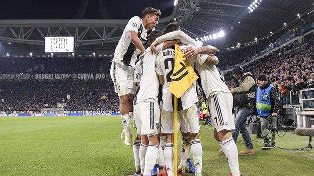 Juventus celebrating