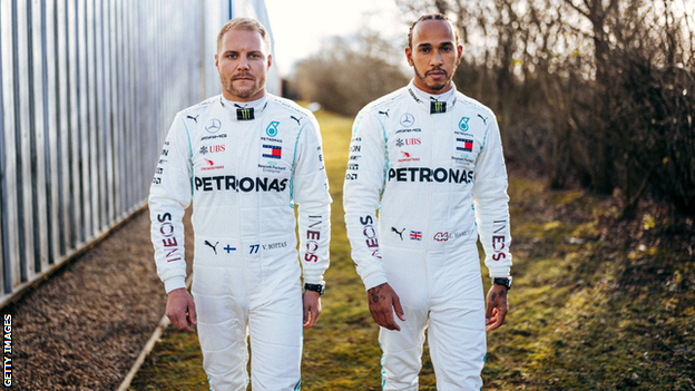 Valtteri Bottas and Lewis Hamilton