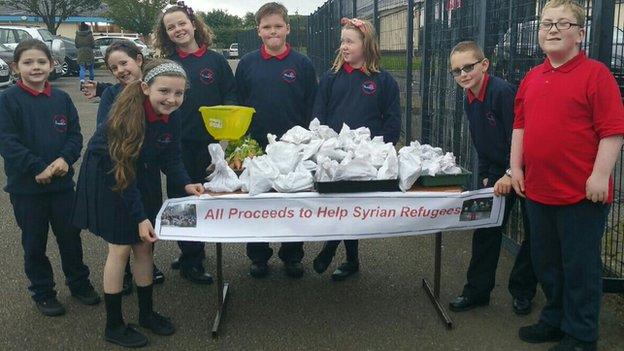 St Oliver Plunkett Primary School pupils