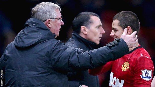 Sir Alex Ferguson and Javier Hernandez