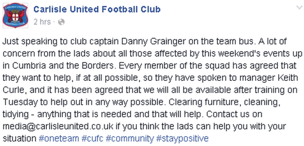 Carlisle United on Facebook