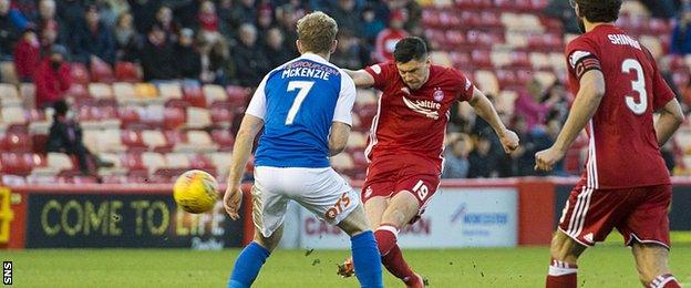 Scott McKenna scores from 40 yards against Kilmarnock