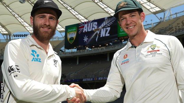 New Zealand captain Kane Williamson and Australia skipper Tim Paine