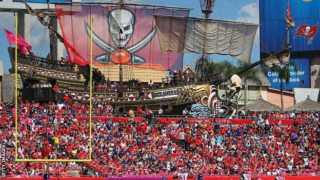 The pirate ship at the Raymond James Stadium