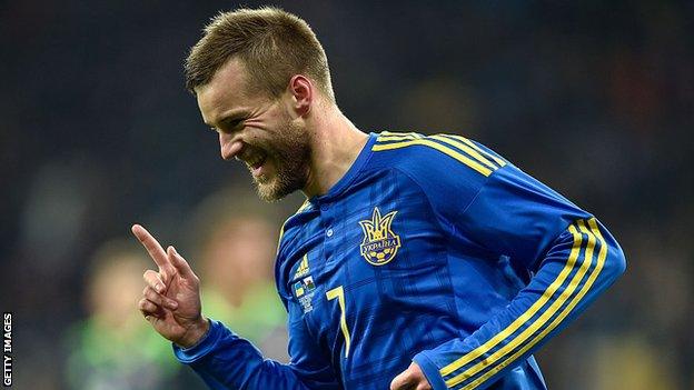 Andriy Yarmolenko scored the opening goal when Ukraine last played Wales in 2016