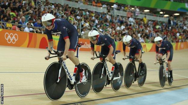 Katie Archibald, Elinor Barker, Laura Kenny and Joanna Rowsell-Shand