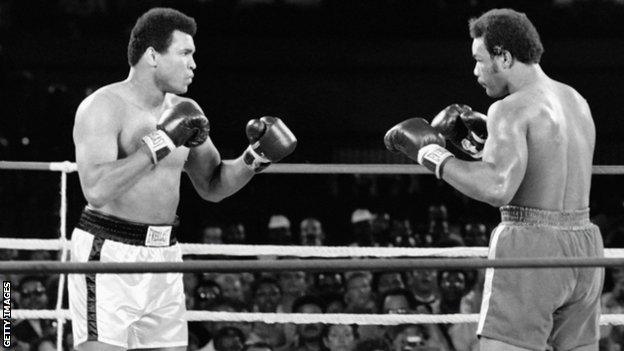 Hugh McIlvanney spoke at length with Muhammad Ali (left) after the famous 'Rumble in the Jungle'