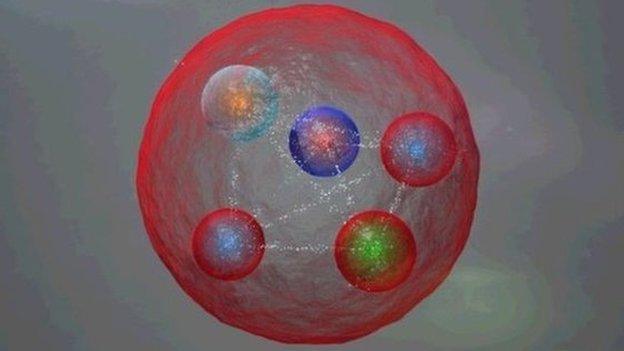 Layout of quarks in the pentaquark particle