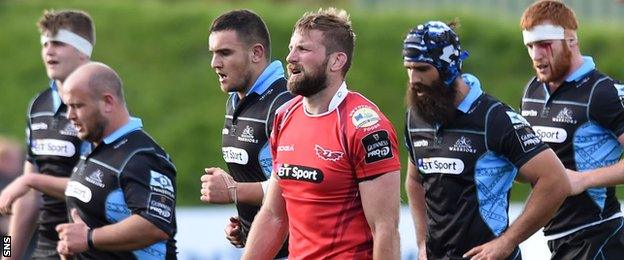 Scarlets number eight John Barclay was named man of the match against in the win over his former club