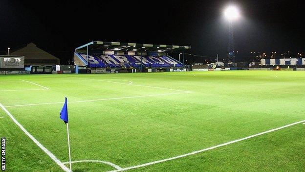 A view of the main stand at Holker Street