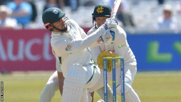 Shropshire-born England Lions all-rounder Ed Barnard's 163 not out was comfortably his career-best score