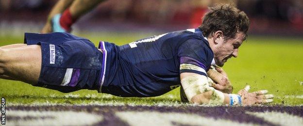 Scotland did not trouble the scoreboard until Peter Horne touched down in the 79th minute