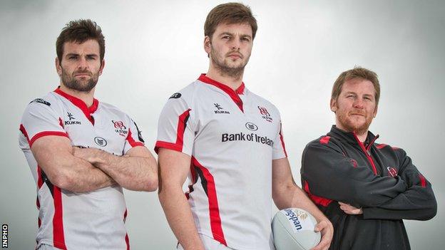 Jared Payne, Iain Henderson and Jonny Bell