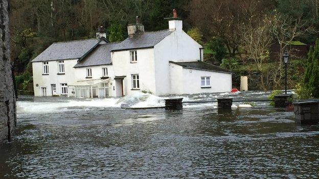 Flooding in Backbarrow