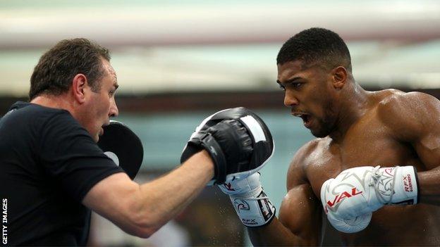 British heavyweight boxer Anthony Joshua